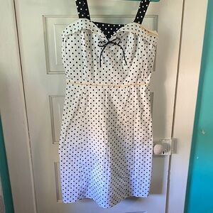Y2K Polka Dot Dress with Black and White Design